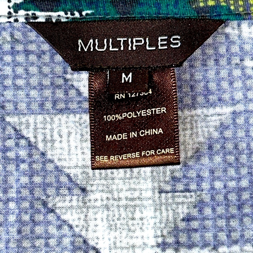 Multiples Patterned Med Green And Purple Women's … - image 4